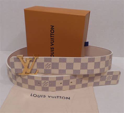 lv white and gold belt|louis vuitton belt checkered.